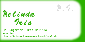 melinda iris business card